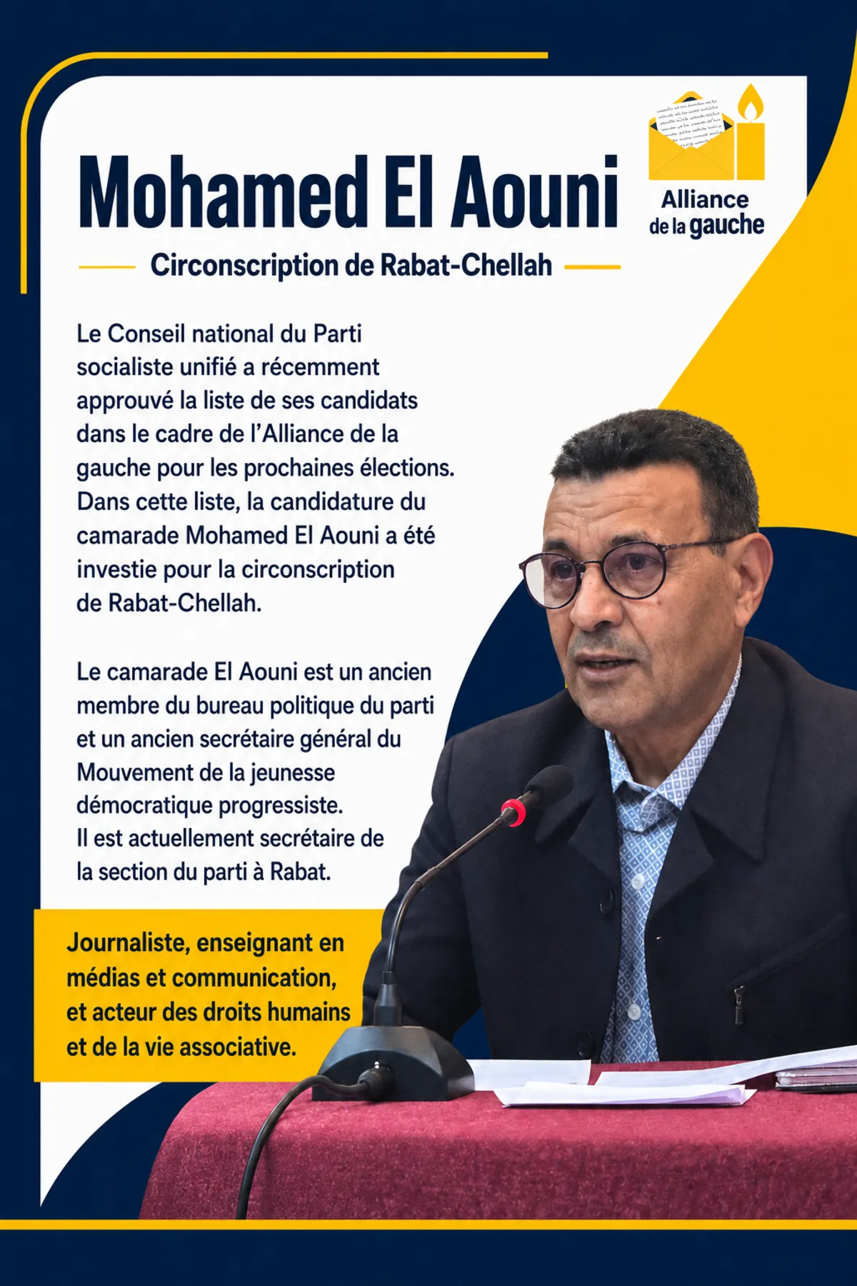 Mohamed El Aouni — affiche de présentation